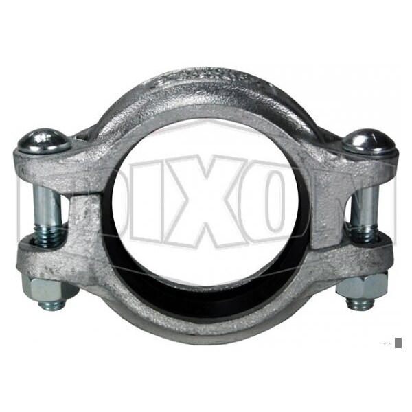 Dixon 5-Style Lightweight Rigid Coupling with EPDM Gasket, 4 in Nominal, Grooved End Style, Ductile Iron R74 - main